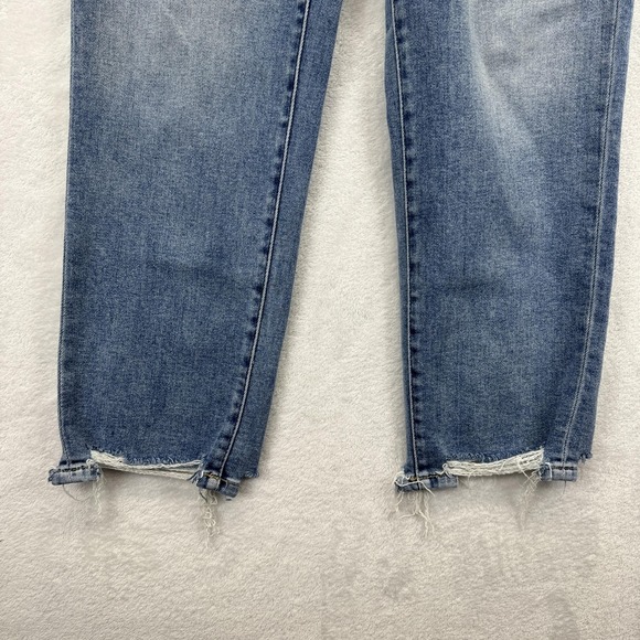 BKE Payton Jeans Womens 30x28 Blue Stretch Raw Hem Ankle Skinny Denim Distressed - Picture 8 of 9